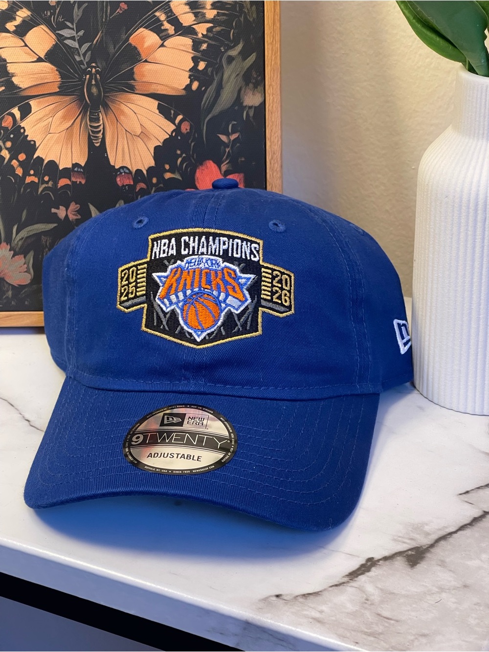 New Era Royal Blue Knicks NBA Champions 9TWENTY Adjustable Hat